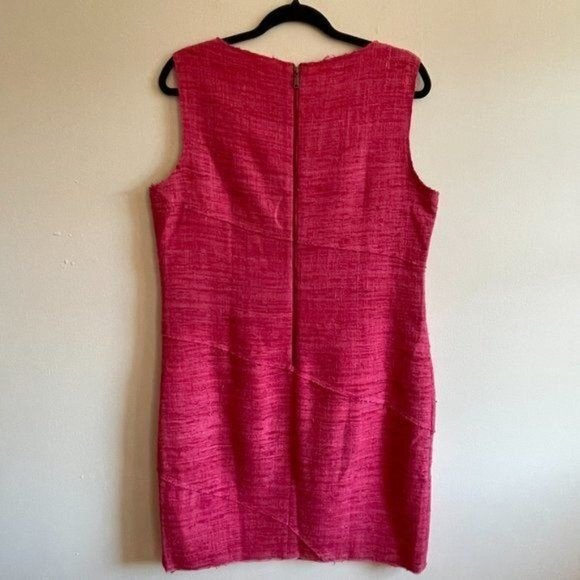 Elie Tahari Tweed Sleeveless V-Neck Sheath Dress Size 14 - Picture 5 of 8